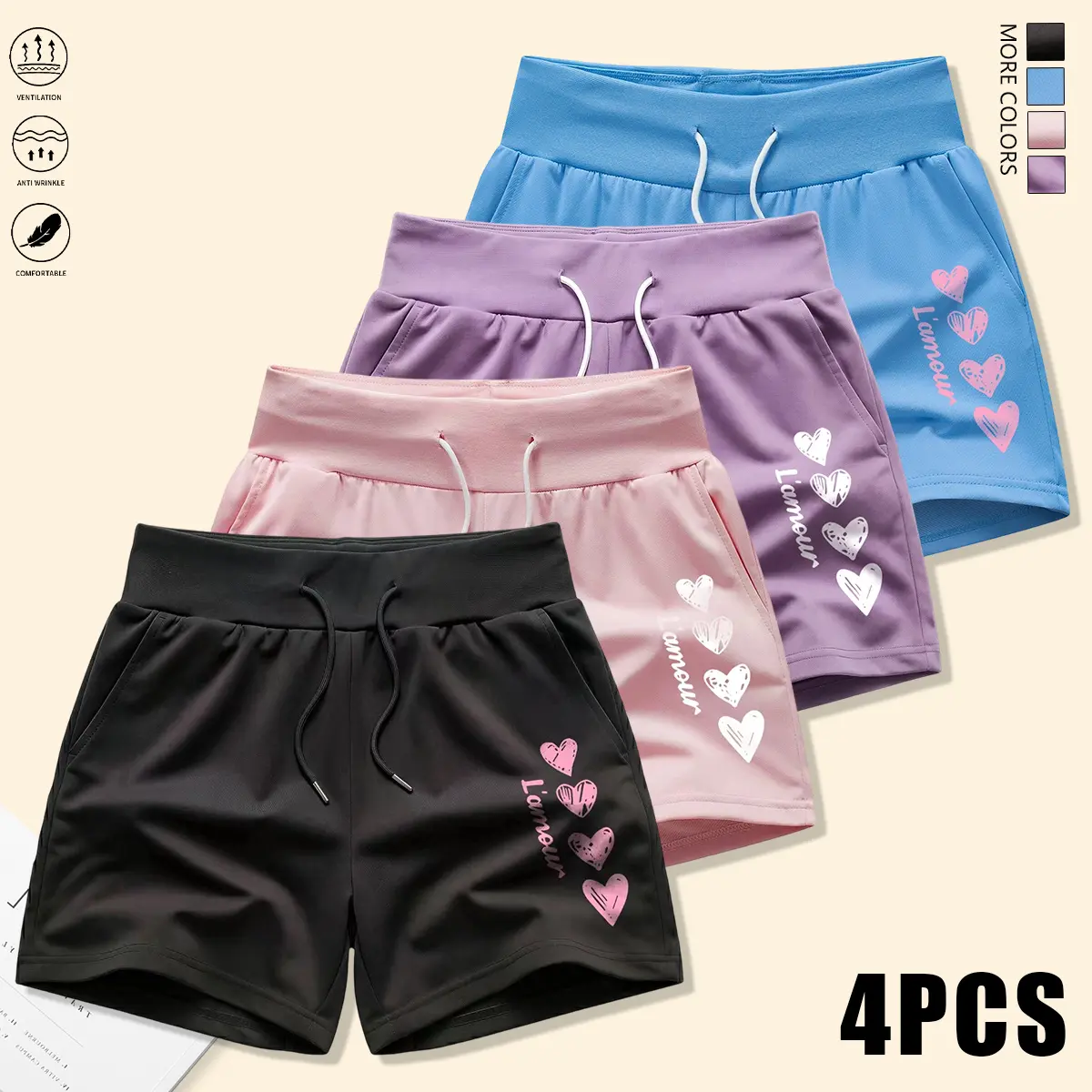 Black + Pink + Purple + Light Blue