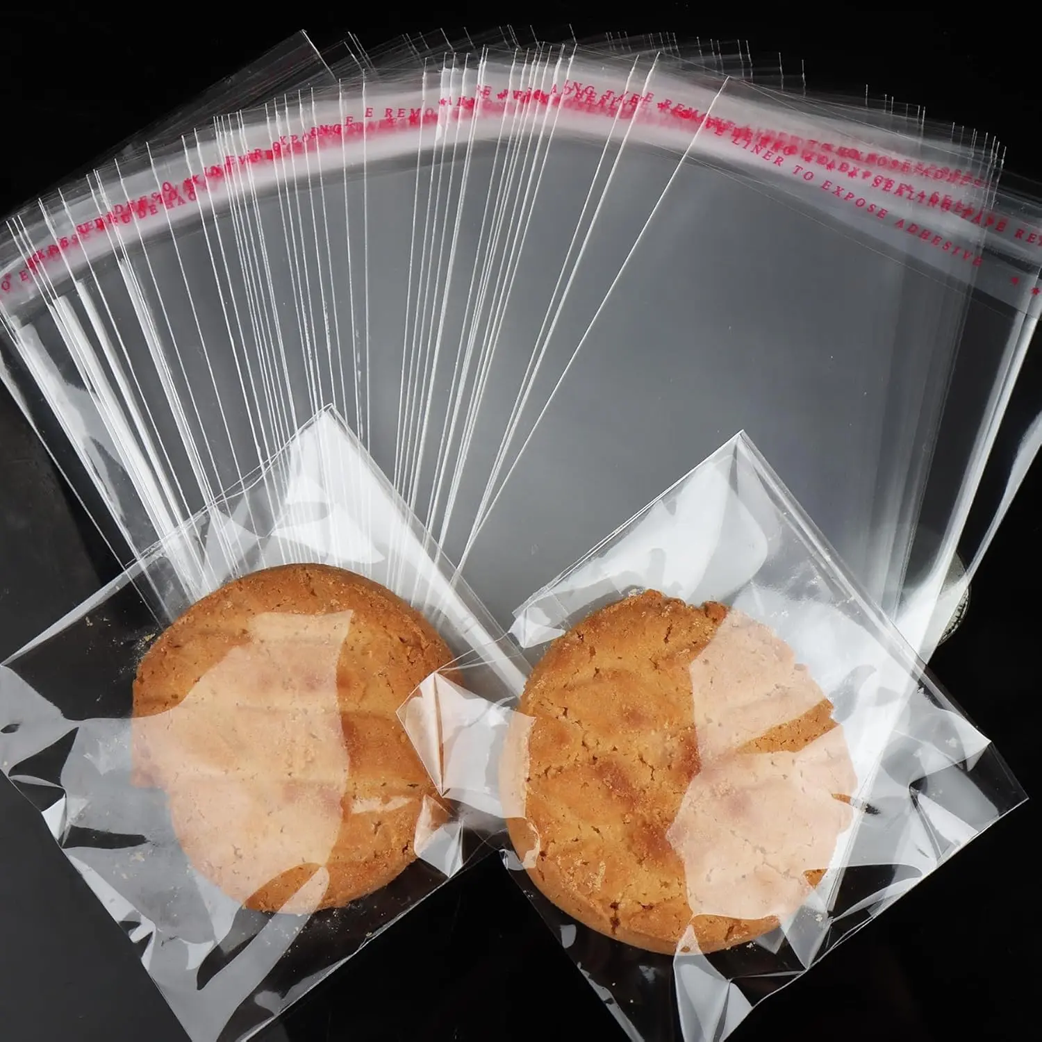 200 count Cookie Bags, Self Sealing Cellophane Bags 4x6 Inches, Resealable  Bags for Cookies, and Party Favors Bag.