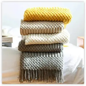 Faux Cashmere Knitted Blanket