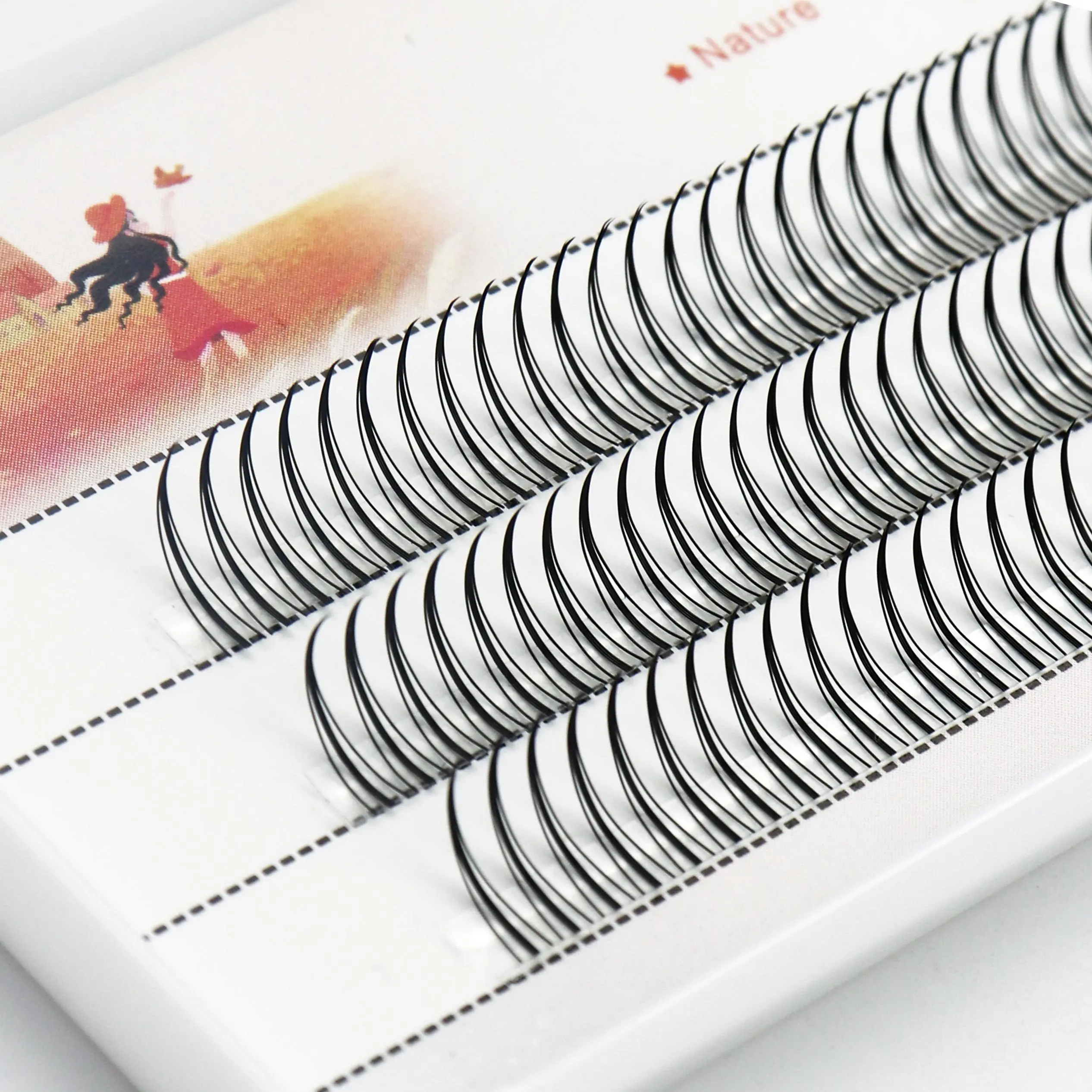New A shape Eyelashes 1 box/120 bundles Natural Eyelash Extension 3D Russian Individual Eyelashes bundle Makeup Tool Wholesale 2026 New