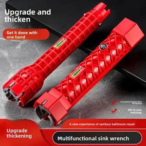 8-in-1 Multifunctional Kitchen Faucet Sink Basin Wrench, Kitchen Drain Pipe Removal Nut Plumber, Suitable for Small Space Installation and Repair Tools