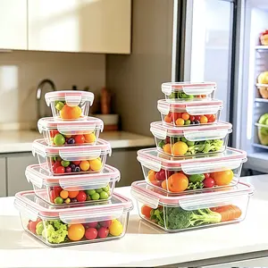 40-Piece Airtight Food Storage Containers Set (20 Containers + 20 Lids) | BPA-Free Plastic Meal Prep Containers, Stackable Kitchen & Fridge Organizer, Leakproof Lunch Box, Space-Saving Leftover Bowls