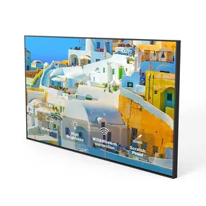Canlarriz 50-inch Semi-Outdoor 4K UHD Smart TV, 1500 Nits High Brightness, Anti-Glare Display, Commercial-Grade for Patios, Cafés, Restaurants, and Retail Spaces
