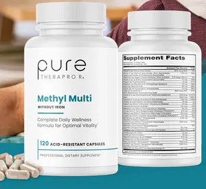 Pure Therapro Rx Methylated Multivitamin for Men and Women | Made in USA | Methyl Multi Without Iron Methyl B12 & Methylfolate | 120 Capsules, 2-Month Supply