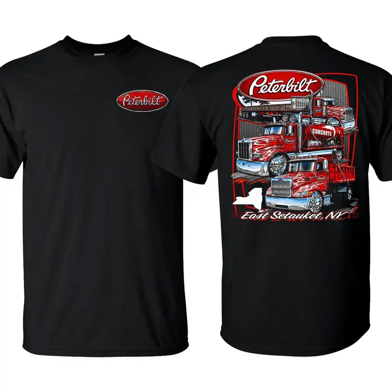 ( T-Shirt/ Hoodie) Peterbilt Concrete Truck T-Shirt – Heavy Haul Big Rig Graphic Tee, Construction Trucker Shirt for Diesel Lovers and Truck Drivers