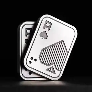 Stainless Steel Old K Push Plate Edc Fidget Toy, Magnetic Clicky Card Slide Block, Stress Relief for Students and Office Workers