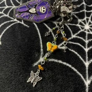 Orange Butterfly Keychain