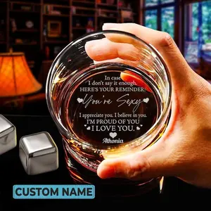 You're Se*y I'm Proud Of You, I Love You High quality laser engraved whiskey glasses, Personalize your handwriting Gifts for couples, Home Decor & Gifts, Funny gift for men and women, Drinkware, Halloween