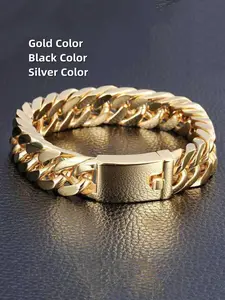 Fashion Chain Bracelet for Men and Women, Stackable Design, Hip Hop Party Style, Daily Wear Jewelry Gift