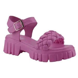 Belovely Women's Platform Sandals - Open Toe Buckle Ankle Strap Block Heel - Soft, Stylish High Heels Elegant Classy Soft Stylish Comfort Footwear