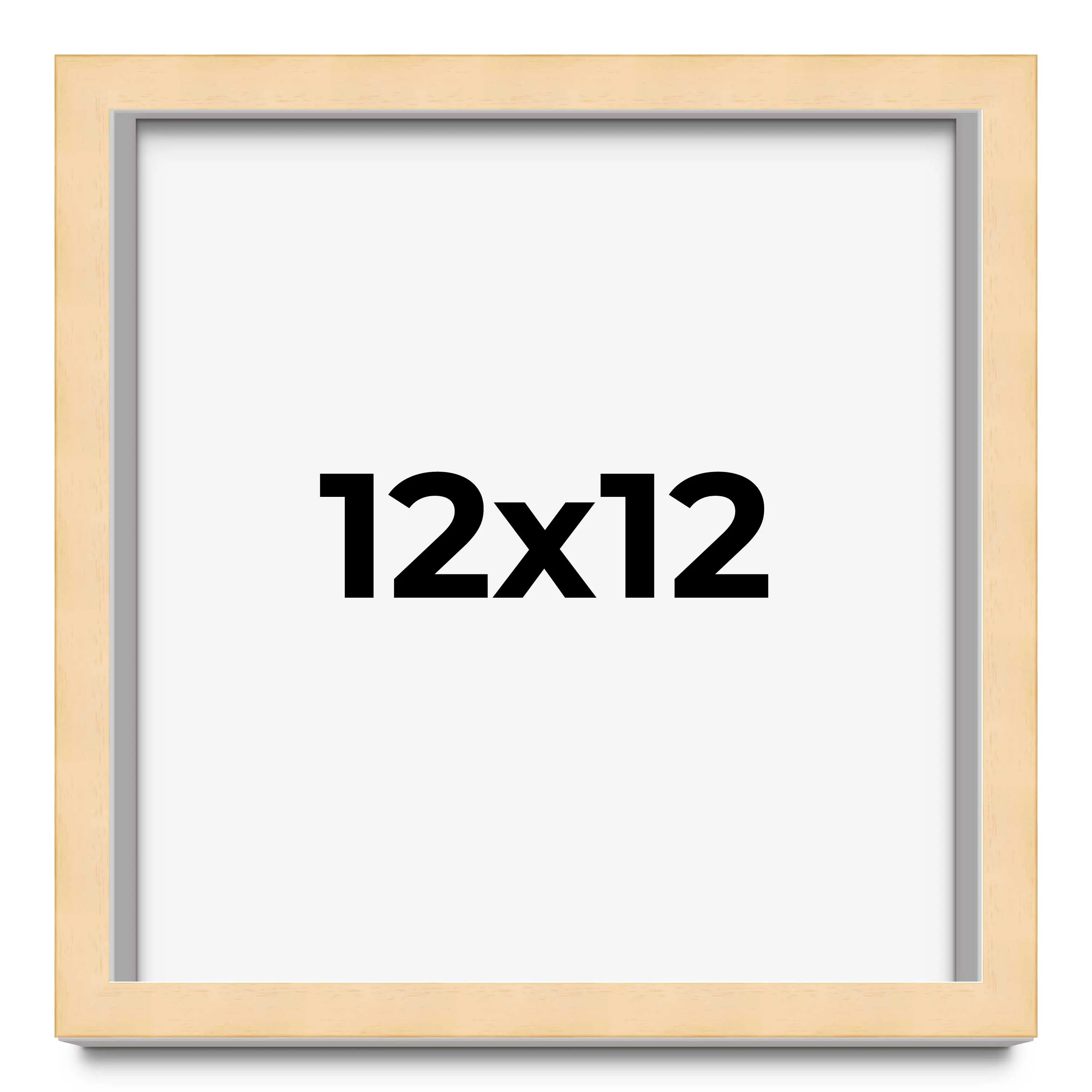 12x12 Solid Wood Picture Frame with UV-Resistant Acrylic & Acid-Free Backing, Available in 6 Finishes: Matte Black, Matte White, Metallic Bronze, Silver, Natural Wood Grain & Mahogany