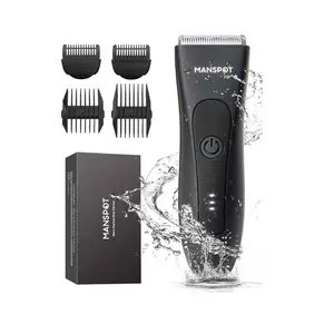 Manspot Electric Body Hair Razor for Men - USB Rechargeable, Waterproof, Replaceable Ceramic Heads, Ultra-Smooth Shaving, Cordless Trimmer for Grooming Routine