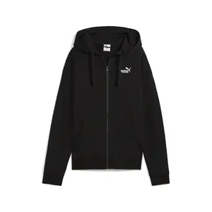 PUMA Womens Essentials No. 1 Logo Comfort Hoodie Athletic Outerwear Casual - Black