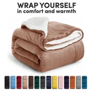 Soft Sherpa Fleece Blanket – Cozy Dual-Layer Design featuring 230 GSM fleece and 180 GSM Sherpa for the perfect balance of lightweight comfort and warmth. Ideal for relaxing nights or layering on your bed. Available in Twin, Queen, King, and Throw sizes.