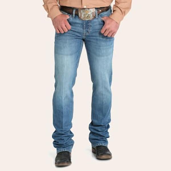 Cinch Men's Ian Medium Stonewash Slim Bootcut Jeans