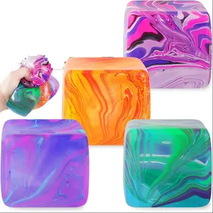 Rotating Soft Plush Rubik's Cube Toy, Stress Relief for Anxiety Adhd Autism, Finger Sensory Game, Fine Motor Skills, Durable Design