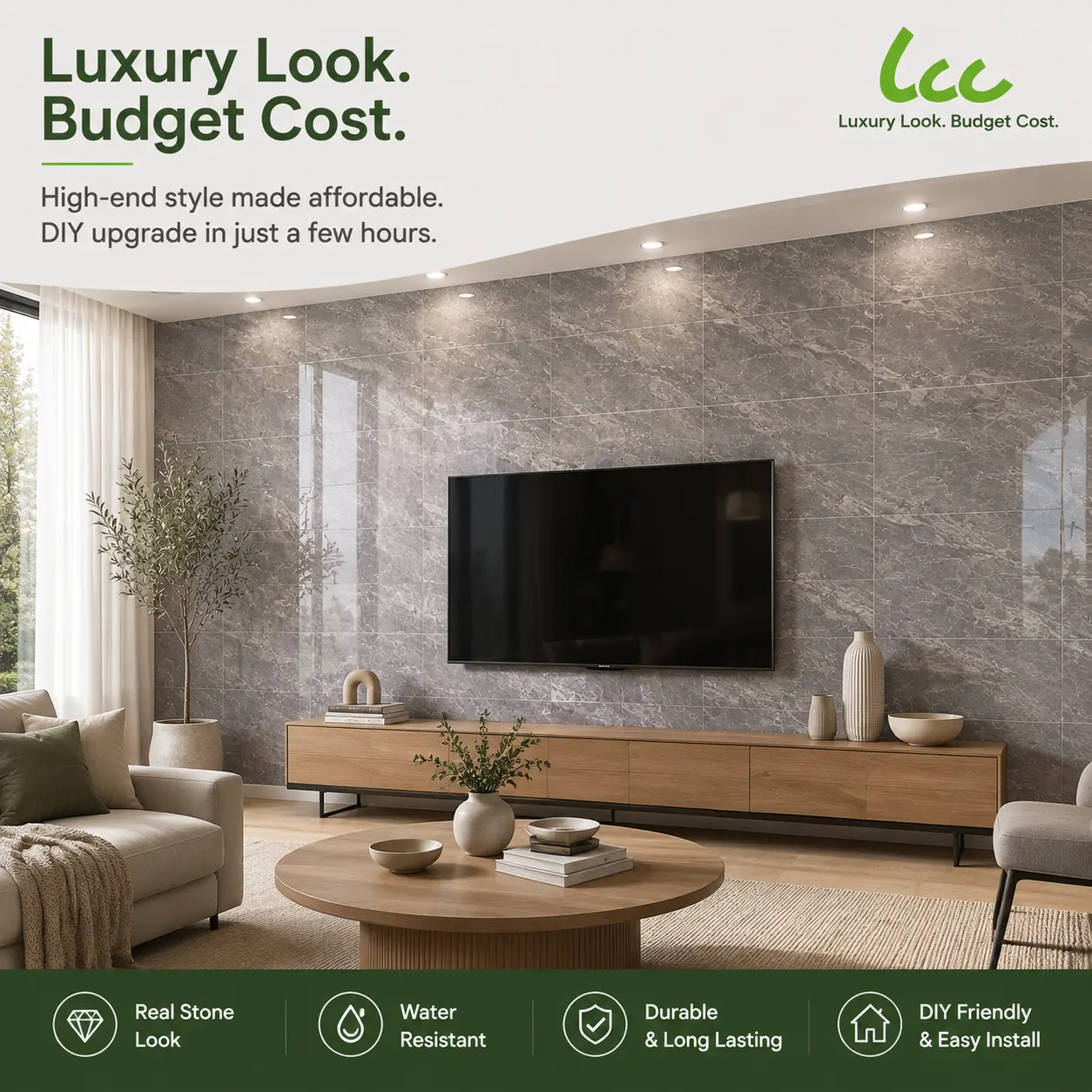 LCC Upgrade Peel & Stick Wall Panels – IXPE Foam Tiles, Waterproof, Soundproof, Easy DIY, 3 Styles – 20/40pc