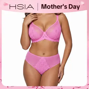 HSIA Mermaid Scales Elegant Sexy Lace Underwear Sexy Sheer Mesh Breathable Soft Waistband Stretchy High Rise Mid Rise Full Coverage Brief Thong Panties Cotton Crotch Everyday Wear