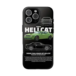 Dodge Hellcat Phone Case For iPhone 14 12 13 Pro Max XR 11 Pro Max Tough Snap Cover SE iPhone Case, Racing Type Phone Cover