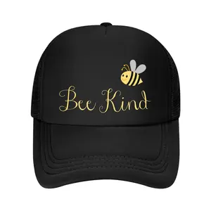 High Quality Bee Kind Print Bumblebee Baseball Cap - Breathable, Casual, Machine Washable Athletic Training, Sweat-Wicking Sun Protection, Trekking Sports & Outdoor Anti-Bullying Hat