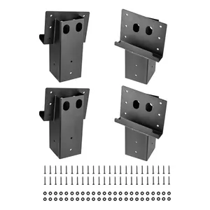 VEVOR Deer Blind Brackets, Outdoor 3.6x3.6 Platform Bracket, Fit 3.5x3.5 In / 88.9x88.9 mm Lumber, 2204lbs/1000kg Capacity Steel Elevator Brackets for Deer Stand, Hunting Blinds, Shooting Shack, 4 Pc