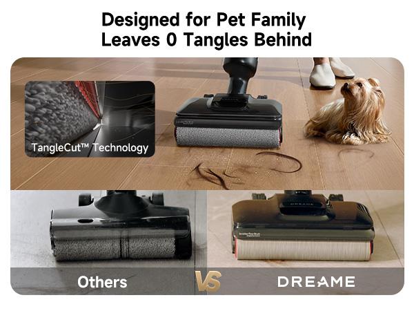 DREAME H12 PRO Series I Wet Dry Vacuum Cleaner, Smart Floor Cleaner Cordless Vacuum and Mop for Hard Floors, One-Step Edge to Edge Cleaning with Hot Air Drying Black