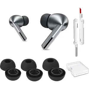 Galaxy Buds 3 Pro Replacement Ear Tips, Premium Silicone Earbuds with Cleaner kit for Samsung Buds 3 Pro Earbuds, Secure Fit(Black)
