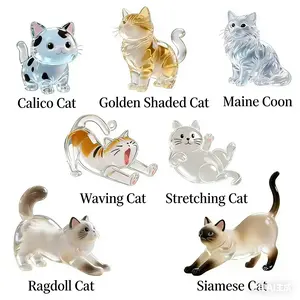 Transparent cat and dog hair keychain pendant, Commemorative storage box, Decorative gashapon, Cat hair storage capsule bag
