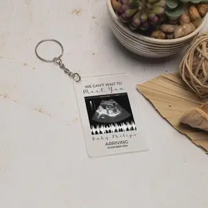 Custom Ultrasound Keychain, Sonogram Picture Keychain, Acrylic Keychain, Christmas Gift, Baby Shower Keychain, New Dad Gifts, Expecting Gift