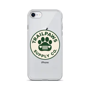Clear Case for iPhone®- Trail Paws Logo