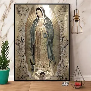 Virgin Mary Pattern Unframed Painting, Canvas Wall Art, Decorative Painting for Home Living Room Bedroom, Decoration