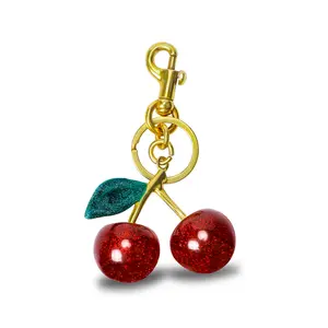 Cherry Keychain Bag Purse Charms for Handbags Fun Material Versatile Accessories Mothers Day Birthday Gift Ideas