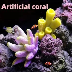 Mini Realistic Coral Decor, Fish Tank Scenery Coral, Ocean Theme Ornament, DIY Micro Landscape Coral Decoration, Aquarium