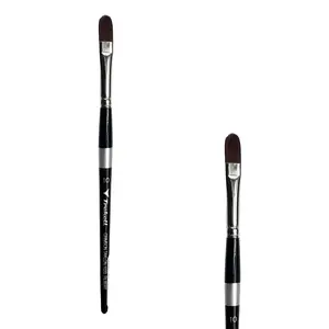 Trekell Crimson Taklon Short Handle Artist Brush - Size #10 Filbert