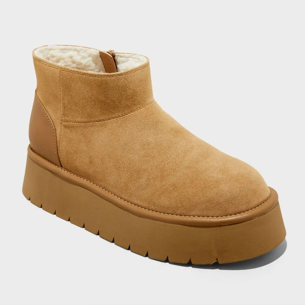 Women's Missy Platform Booties with Memory Foam Insole - Wild Fable