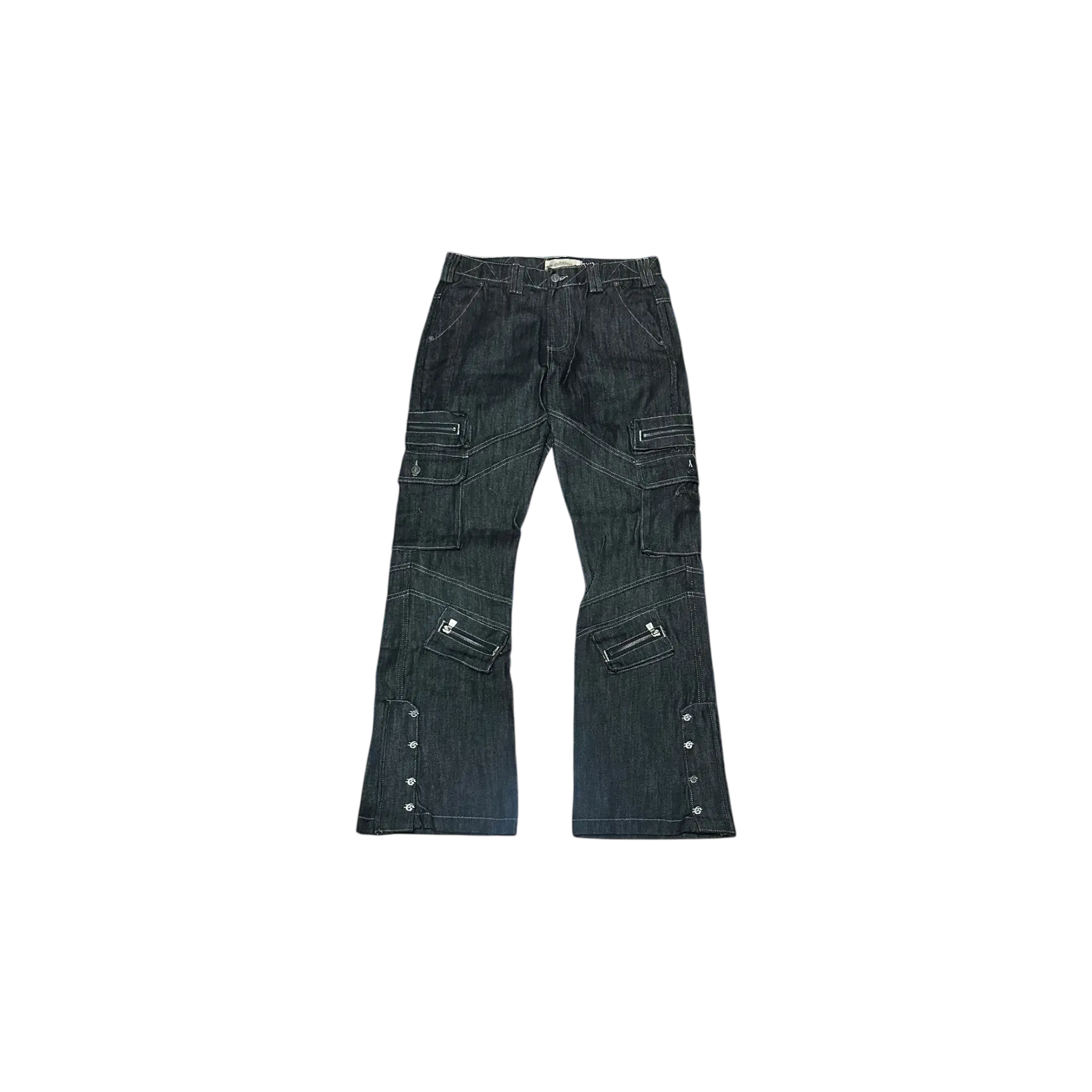 Godspeed Rockstar Flare Raw Black Cargo Pants