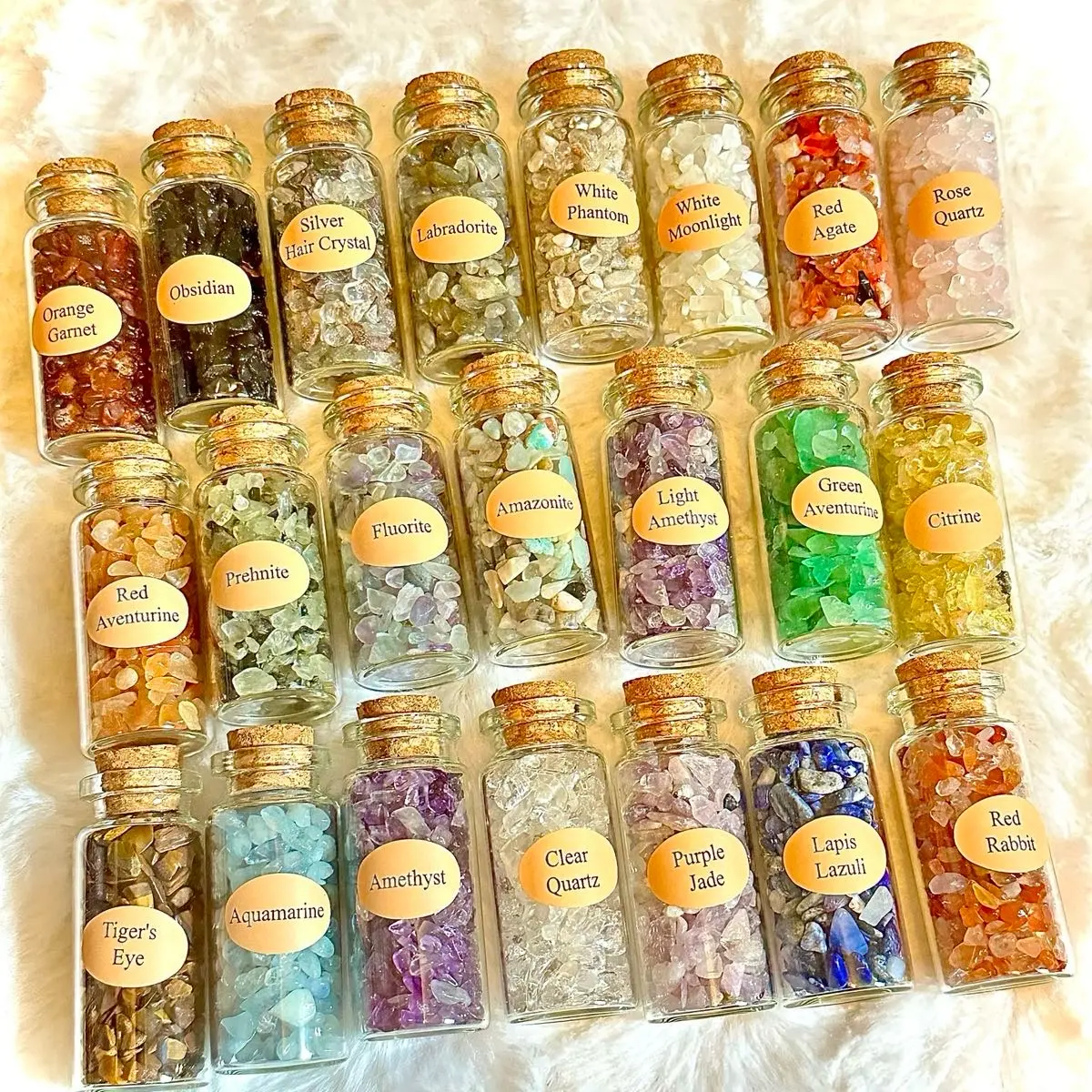 Vibrant Aura All Natural Crystal Jars (6) 15ml and Free Gifts Vibrant Aura All Natural Crystal Jars (6) 15ml and Free Gifts
