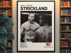 Sean Strickland, Poster, UFC Poster, Poster Ideas, Fighter Poster, Athlete Motivation, Wall Decor