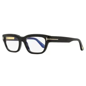 Tom Ford Blue Block Rectangular Eyeglasses TF6045-B 001 Black 52mm FT6045