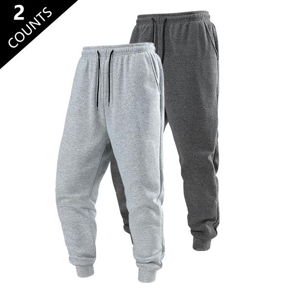 Men's casual long pants for spring, autumn, and winter, classic versatile jogging sports pants with an elastic waistband and ribbed cuffs, ideal for daily and outdoor activities, unisex athletic pants - machine washable, suitable for home, travel, busines