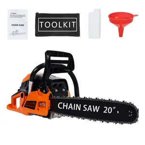 Gas Chainsaw 20 Inch Gas Power, 20" 58CC Gasoline Chainsaw Cutting Wood Gas Sawing Aluminum Crankcase Chain Saw Set handheld chainsaw