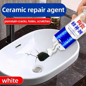 Ceramic Repair Agent, Super Waterproof Adhesive, Effective Crack Repair for Sink, Strong Crack Glue for Bathtub, Toilet, Basin