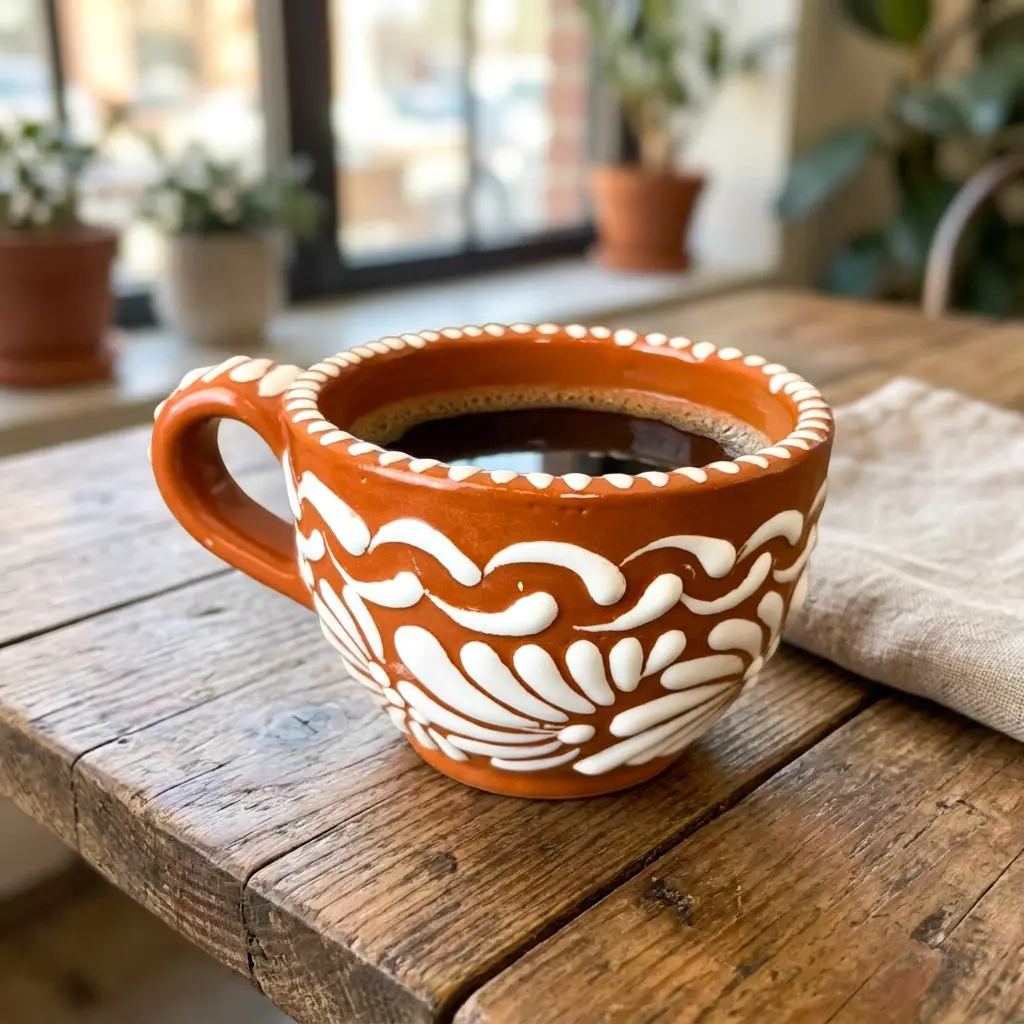 Handmade Talavera Coffee Mug 10 oz - Mexican Pottery