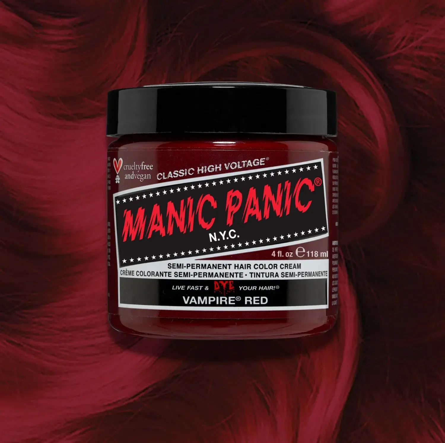 Vampire® Red - Classic High Voltage® Deep Blood Red Hair Dye Vampire® Red - Classic High Voltage® Deep Blood Red Hair Dye