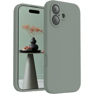 Magnetic iPhone 17 Case Compatible with MagSafe N55SH Magnets Silicone Camera Control Button Full Protection Anti Scratch Microfiber Lining Shockproof Slim Cover for 6.3 Inch