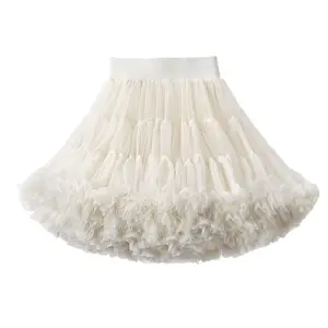 Adult Bunny Skirt Mesh Tutu Skirt A-Class Fashion Versatile Lolita Style Parent-Child Outfit Autumn Winter Puffy Skirt