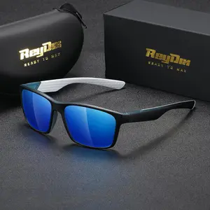 ReyDix unisex square polarized colorful trend cycling driving sports sunglasses UV400