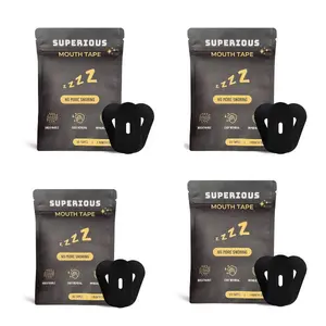 Superious Mouth Tape for Sleeping Pack of 4 (120 Pcs) – Hypoallergenic Sleep Tape with Breathing Hole | Anti-Snoring Solution for Men & Women | Universal Fit & Skin-Safe Night Sleep Aid