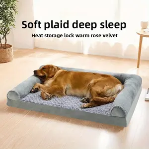 Dog Bed House Type for Medium Large Dogs, All-Season Use, Warm Winter Dog Accessories, Cozy Corgi Nest Cat Bed, Pet Furniture