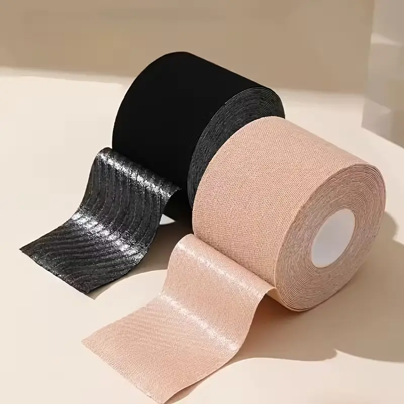 Breathable Body Tape and Petal Nipple Covers, Disposable Adhesive Bra for A-E Cup, Perfect Gift for Women, Ideal for Sports and Special Occasions